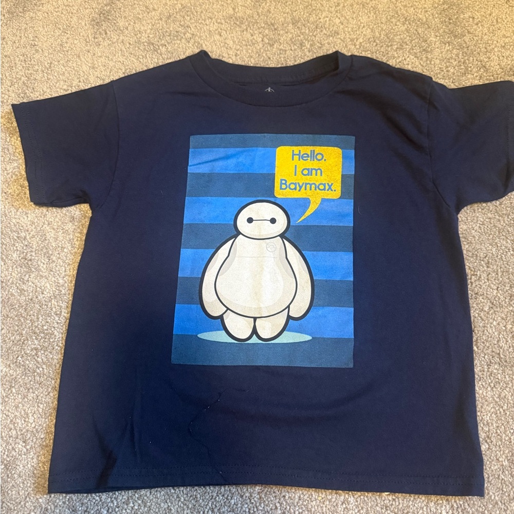 Disney Baymax Graphic Tee for Kids - Navy Blue